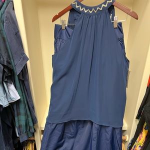 Navy formal top and full skirt. Brand new. Size 14.